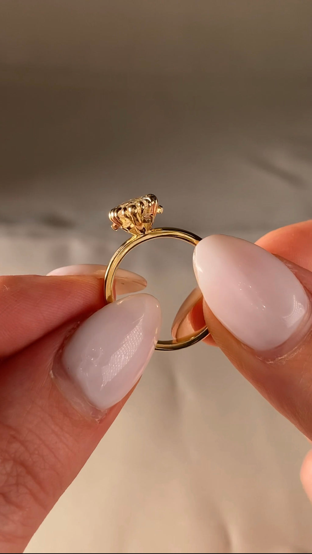 La Fleur Moval Diamond Engagement ring