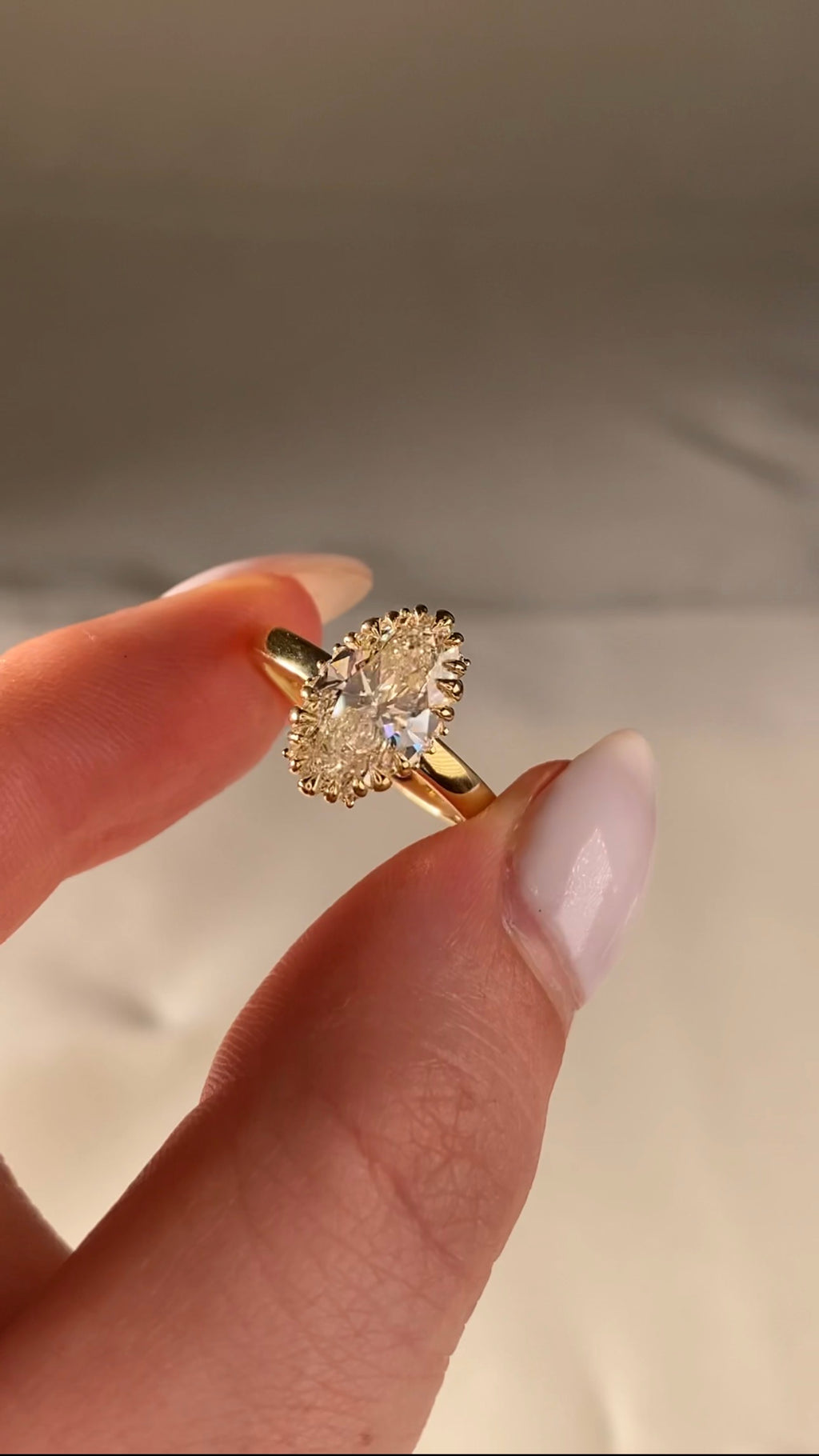 La Fleur Moval Diamond Engagement ring